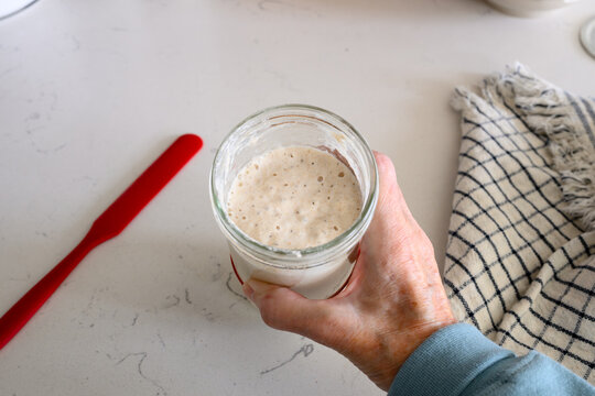 Jar of Sourdough starter