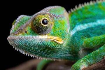 Obraz premium Close Up of a Colorful Chameleon on a Branch