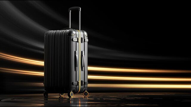 Floating Suitcase Illustrates Travel Insurance Concept for Safe and Worry-Free Trips Around the World in Different Locations and Situations