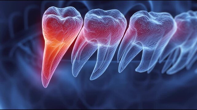 Learn About Periodontitis and Its Silent Effects on Gum Health Through Detailed Scientific Illustrations of Affected Teeth Over Time