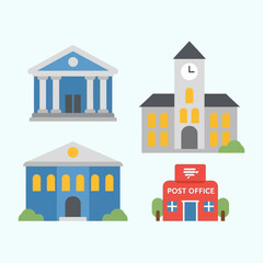 Fototapeta premium Colorful buildings with architectural designs.