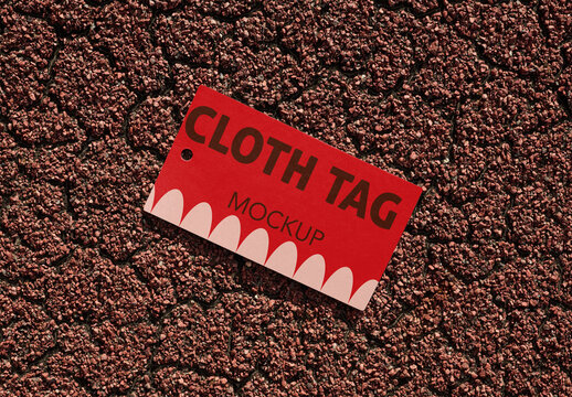 Real photo of  Hang Tag. PSD mockup.