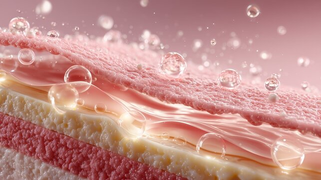 healthy hydrated skin cross section glowing epidermis layers