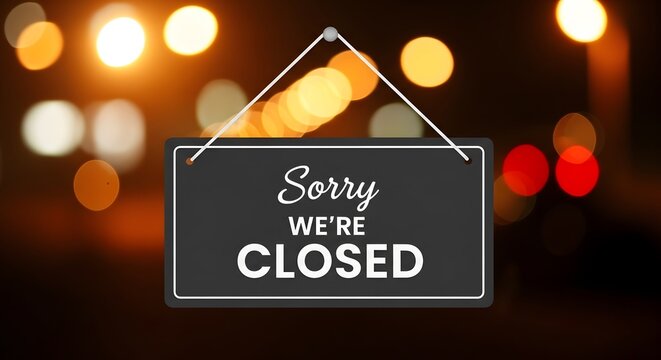 Easter sunday closed sign notification