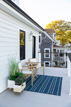 Residential Home Porch with chair and table