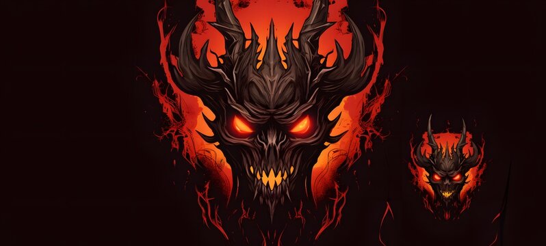 ifrit undead vector illustration t-shirt design,generative AI