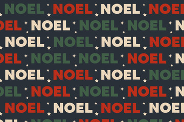 Patrón navideño con estrellas y NOEL © Daniel