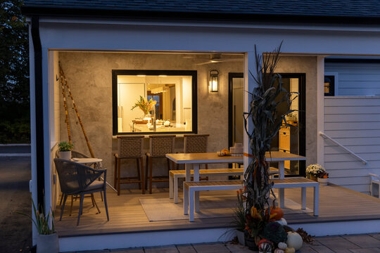 Residential Home Luxury Exterior back porch 