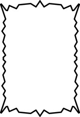 Obraz premium Simple minimalist Wavy Frame Design Element. Scallop edge hand drawn wavy border. Simple menu or greeting card template element.