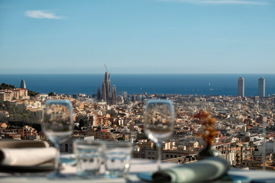 Panoramic Views of Barcelona from an Elegant