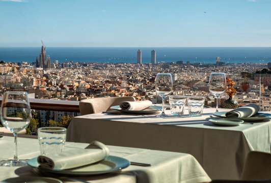 Panoramic Views of Barcelona from an Elegant
