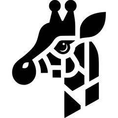 Giraffe Head Icon Vector