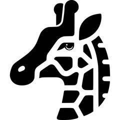 Giraffe Head Icon Vector