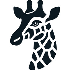 Giraffe Head Icon Vector
