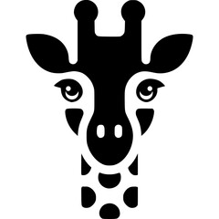Giraffe Head Icon Vector