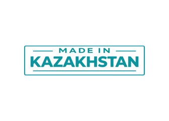 Obraz premium Made in Kazakhstan label vector Made in vector label icon on a white background