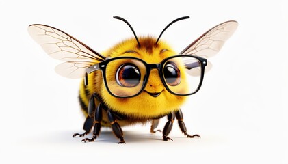 Smart Bee: This charming bee is a spectacle, sporting a pair of glasses and a captivating demeanor that evokes feelings of both whimsy and intelligence.