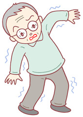 健康問題のイラスト - 脳血管障害・めまい・ふらつき