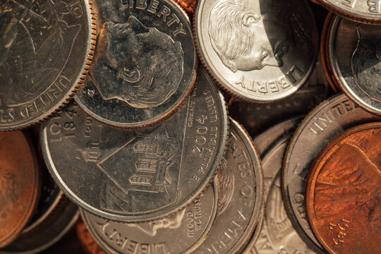 assortment of United States coins
