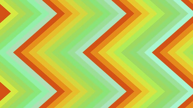 Vibrant chevron pattern with layered gradient colors viewed from a direct perspective