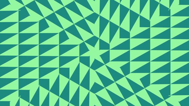 Dynamic abstract geometric pattern with intricate tessellating triangles and star shapes in refreshing green hues, creating a modern, captivating visual mesh
