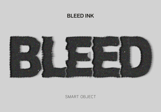 Bleed Ink Distressed Text Effect
