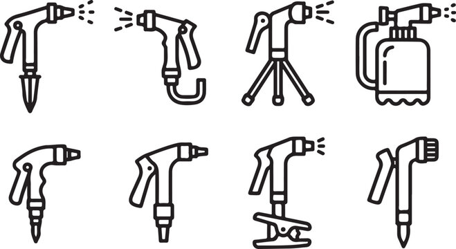 Various power tools including drills, saws, and sanders in action Vector