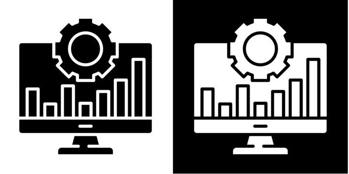 Processing Icon Set White Style Collection
