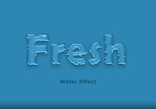 Aqua Water Drops Bubble Text Effect