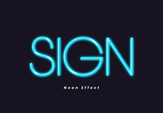 Neon Blur Glow Light Text Effect