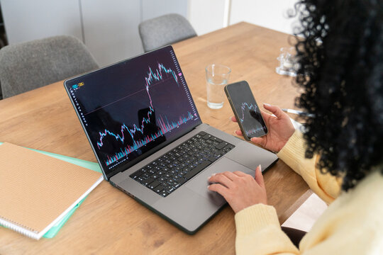 Analyzing stock market trends on modern devices