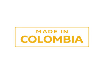 Obraz premium Made in Colombia label vector Made in vector label icon on a white background