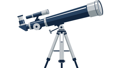 Powerful dark blue telescope on a sturdy silver tripod, designed for celestial observation and astronomy study.