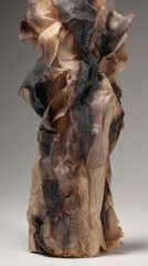 Abstract Sculpted Figure With Textured Surface