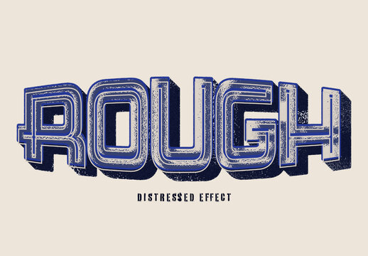 Bold Distressed Text Effect