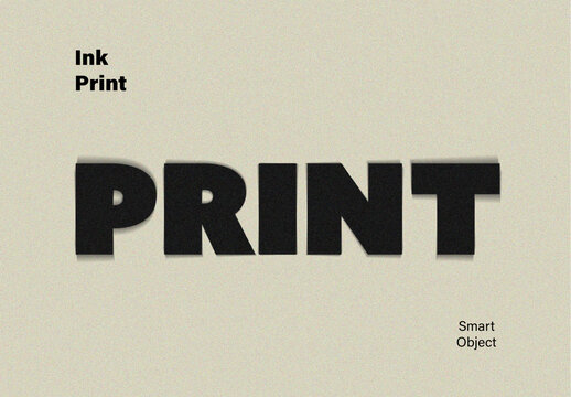 Grainy Ink Print Text Effect