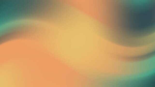 Sunny Beach footage animation with abstract teal and orange wavy gradient background