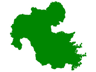 Fototapeta premium 大分県の地図（グリーン）