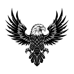 Obraz premium Majestic Eagle Emblem - Fierce Bird of Prey Silhouette