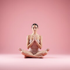 Obraz premium Abstract pastel background emphasizing deep quietude, calm meditation, and peaceful empty space for visual design use, subtle, abstract, smooth