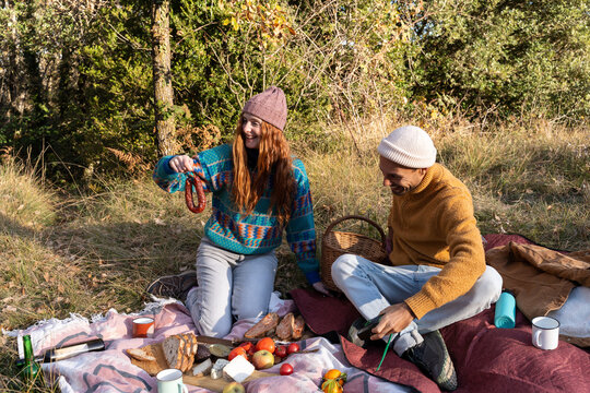 Autumn picnic with friends