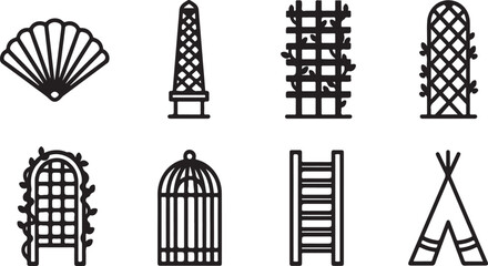 A collection of various structures and architectural designs in a single image Vector © mahafuza