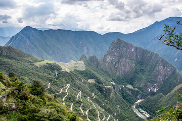 Machu Picchu (Inca citadel) panoramic view, Peru
