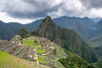Machu Picchu (Inca citadel) in the mountains, Peru