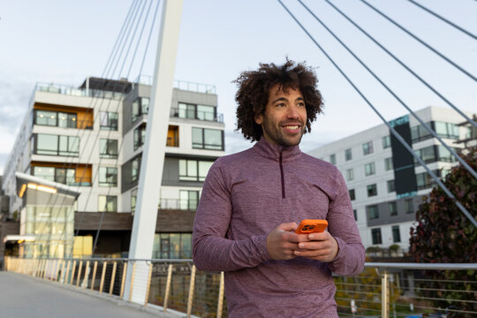 Man portrait cell phone 