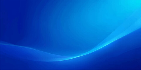 Fototapeta premium A smooth blue abstract wave background features flowing curves and gradient light lines to create a soft motion pattern for a modern wallpaper design template