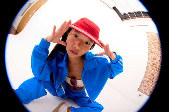 Bold Streetwear with Fisheye Perspective