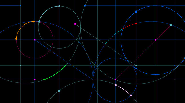 Math Geometry Diagram Configuration with Grid