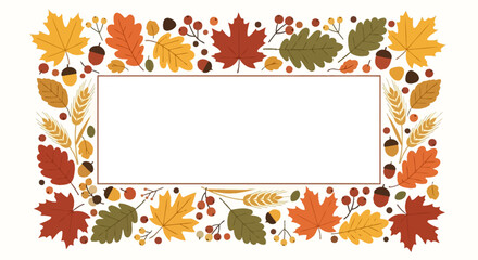 Autumn Leaves Frame with Copy Space. © Restu