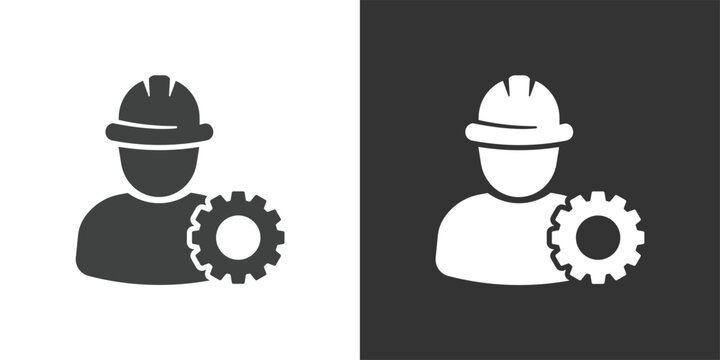 Technical Admin icon. Solid glyph series icon